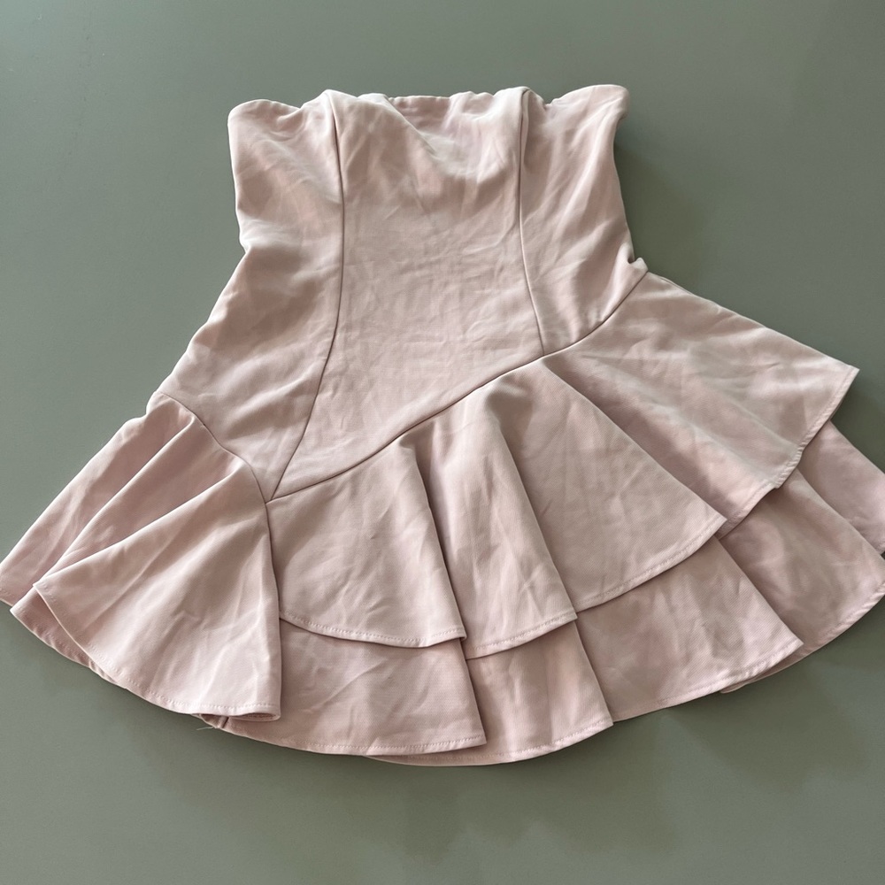 NWT Hello Molly Saints and Secrets Pale Pink strapless dress